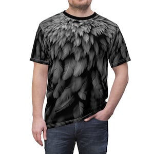 Raven Feather Unisex Cut & Sew Tee (AOP)