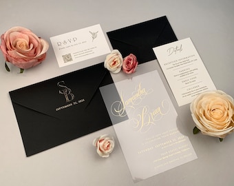 BEST WEDDING SUITE  with rsvp card and details card | Acrylic Wedding Invitation Set | Wedding Stationery with  rsvp and details card |96938