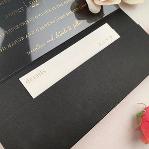 ALL IN ONE Hochzeitseinladung mit Qr-Code Rsvp Karte und Detailkarte Umschlag mit Tasche Hochzeitseinladung Bundle 1009 Bild 3