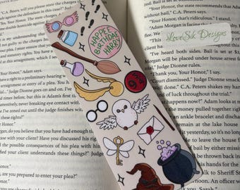 Wizard Icons Bookmark: Laminated Cardstock with Optional Tassel