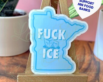 Fuck Ice Sticker: Minnesota State Design, Waterproof Vinyl Decal