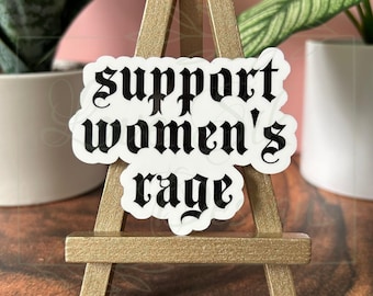 Sticker Rage pour femmes : gothique féministe, vinyle imperméable