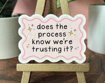 Funny Trust the Process Sticker, Waterproof Vinyl Decal