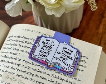 Magnetic Bookmark: Laminated Book Lover Gift - 'In a Really Good Place'