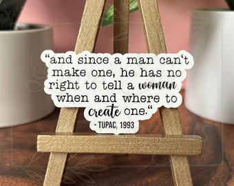 90’s Rap Quote Sticker: Women’s Rights, Waterproof Vinyl Decal for Laptop, Waterbottle, eReader