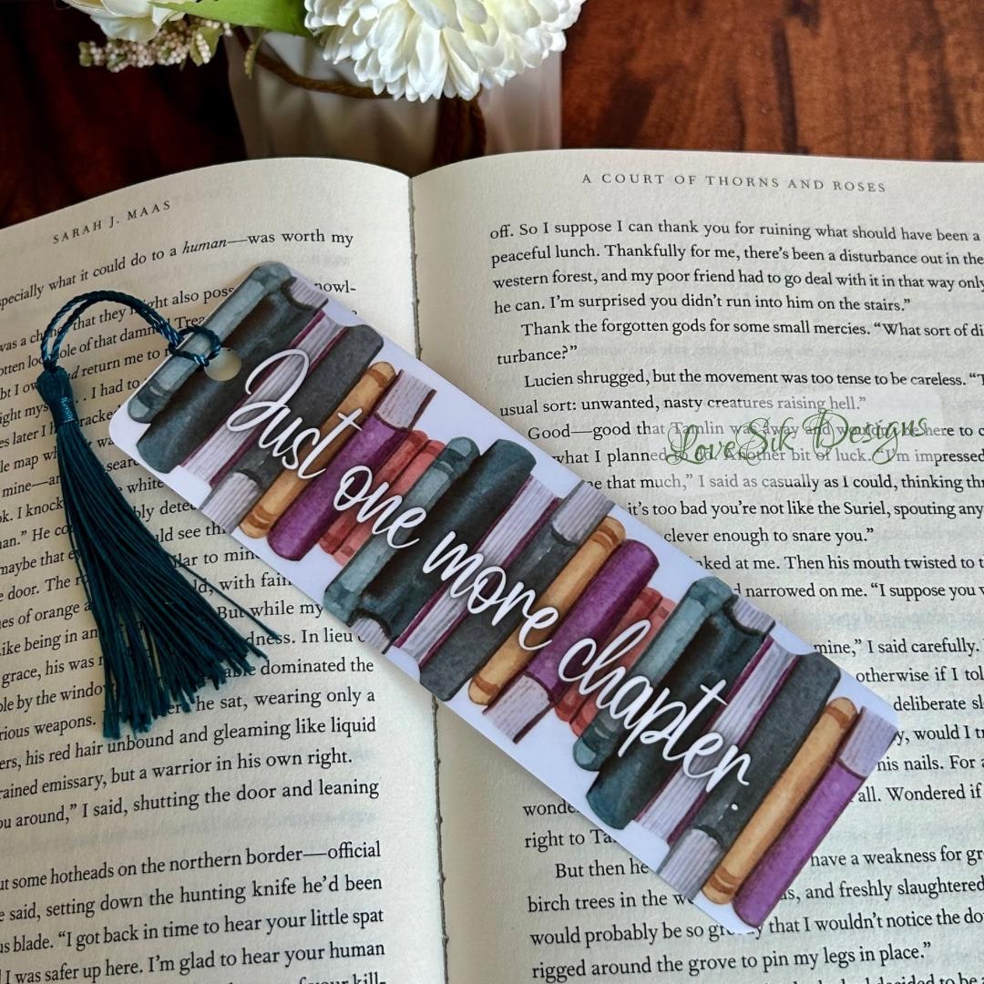 Just One More Chapter Laminated Bookmark With Optional Tassel - Etsy