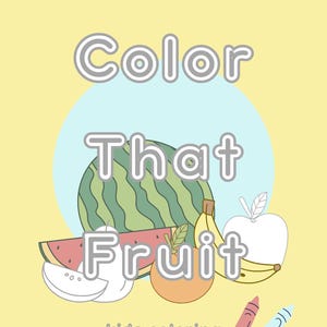 Kids Fruit Coloring Book