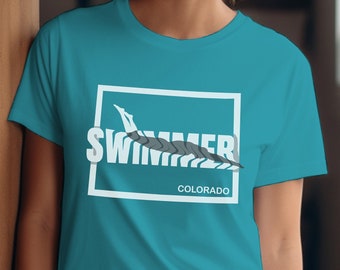 Colorado Swimmer T-shirt Colorado Swim Team T-Shirt Colorado Swim Life Shirt Colorado Swim Team Gift Colorado Aquatics t-shirt Swim Club CO