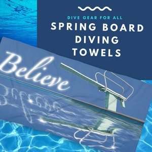 Diving Board Luxury Towel Diver Beach Towel Large Diving Towel Inspiring Diver Towel Team High School Dive Middle School Diving College Gift