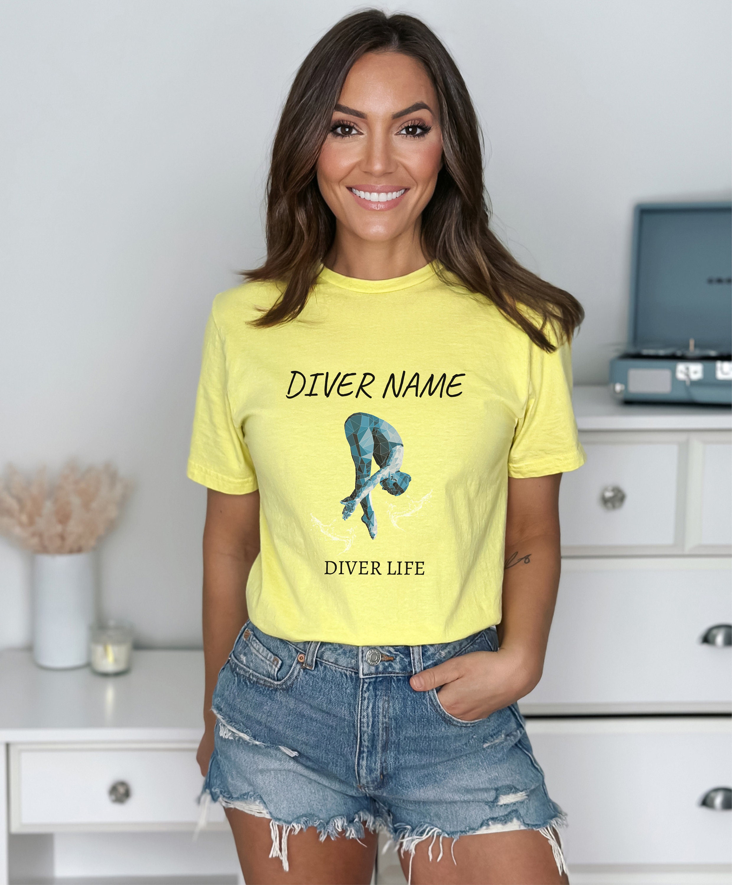 Custom Diver Live Tshirt Aquatics Diving Team Shirt Competitive Diving