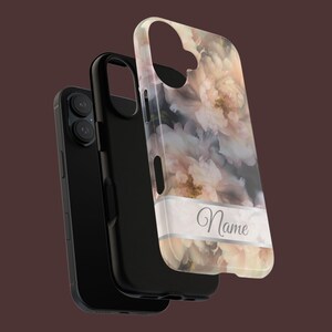 Pink Floral Blue Phone Case Tough Phone Case Blossoms Durable Cell Phone Case Pink Soft Elegant Floral Phone Cover Dreamy Floral phone case