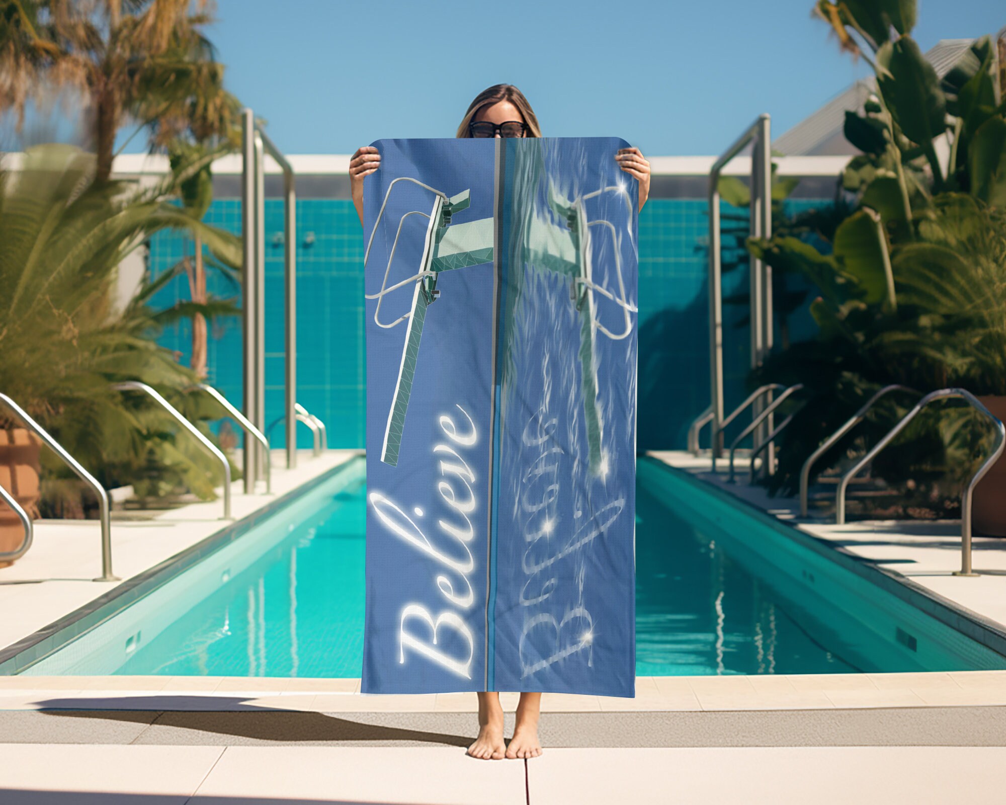 Diving Board Luxury Towel Diver Beach Towel Large Diving Towel