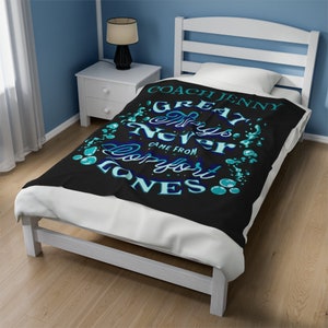 Custom Swimmer Velveteen Plush Blanket Aquatics Design Swimming Blanket Artistic Swimmer Aquatics Plush Blanket Comfy Light Warm Blanket