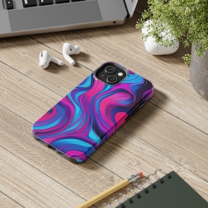 Trippy Waves iPhone Case: Compatible with a wide range of iPhone models, including 7, 8, X, 11, 12, 13, 14, and more