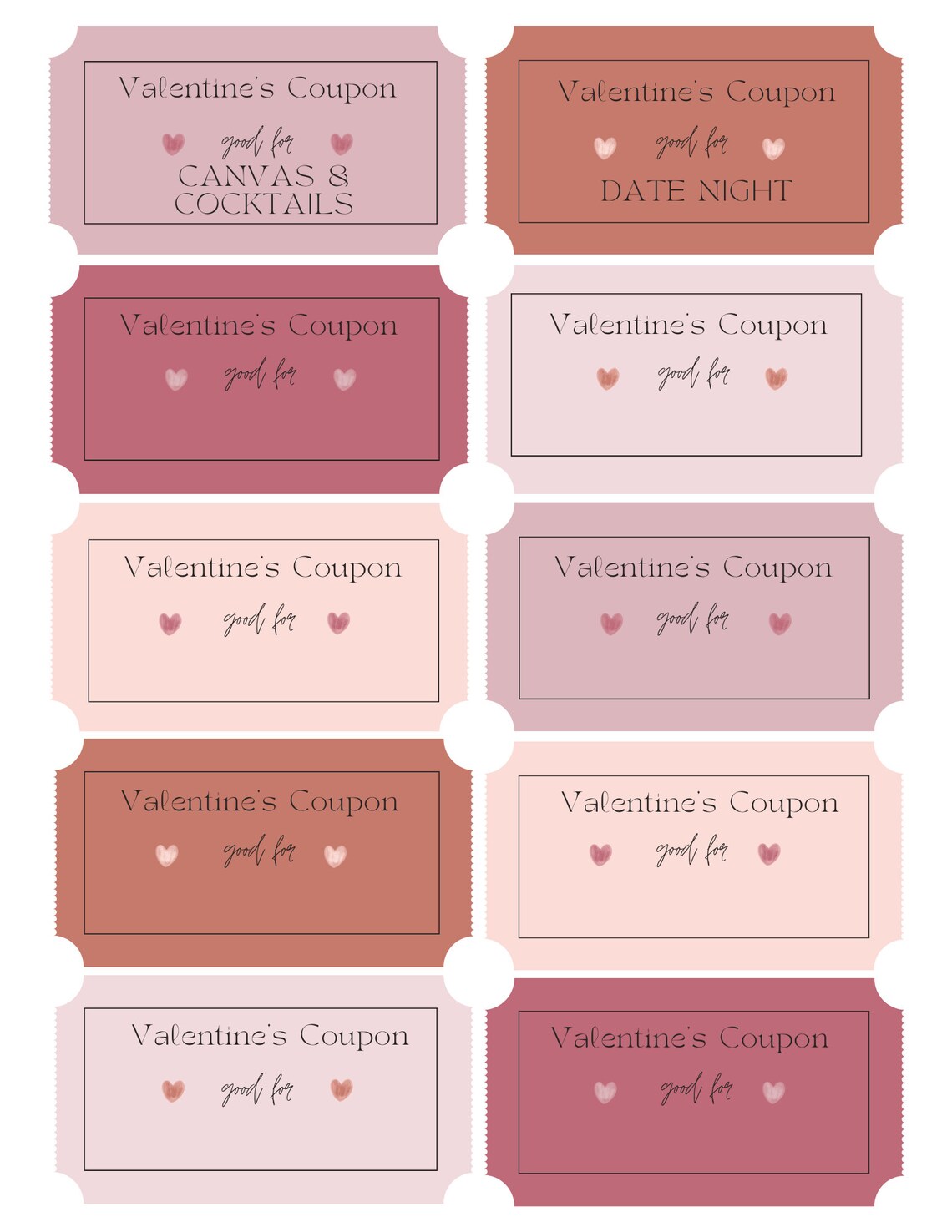 Couple Coupon Book (digital File) - Etsy