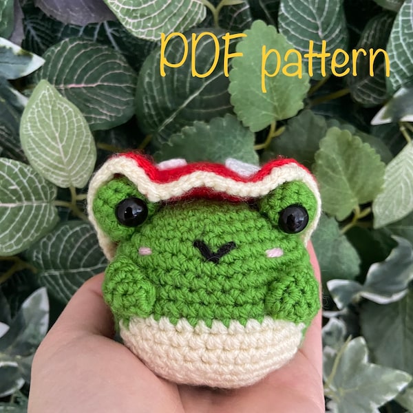 Frog mushroom crochet amigurumi PATTERN