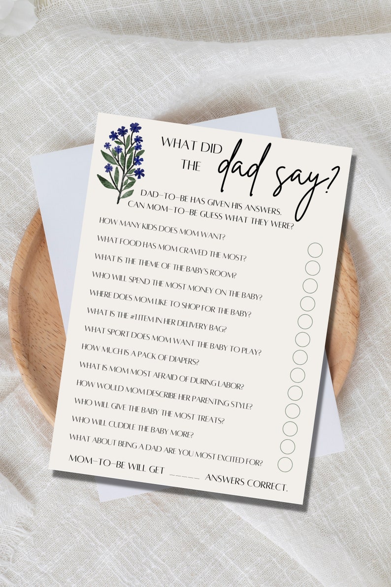 Baby in Bloom Baby Shower Game Bundle, Wild Flower Baby Shower Games