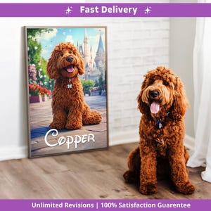 Custom Pet Cartoon Portrait, Digital Pet Wall Art, Dog & Cat Illustration, Personalized Pet Owner Gift, Printable Unique Animal Lover Gift