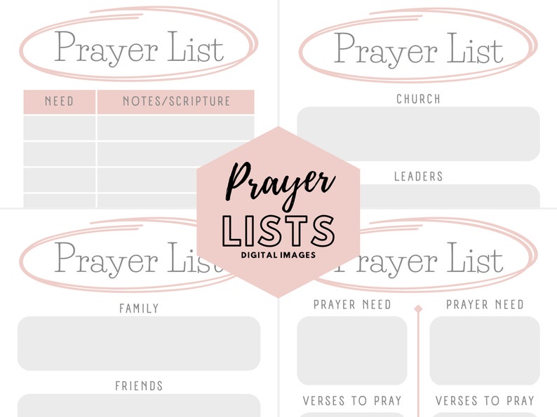 Prayer List Printable - Etsy