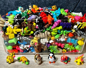 3D Minis (Set of 10) | Animals | Figurines | Articulating Desk Toys