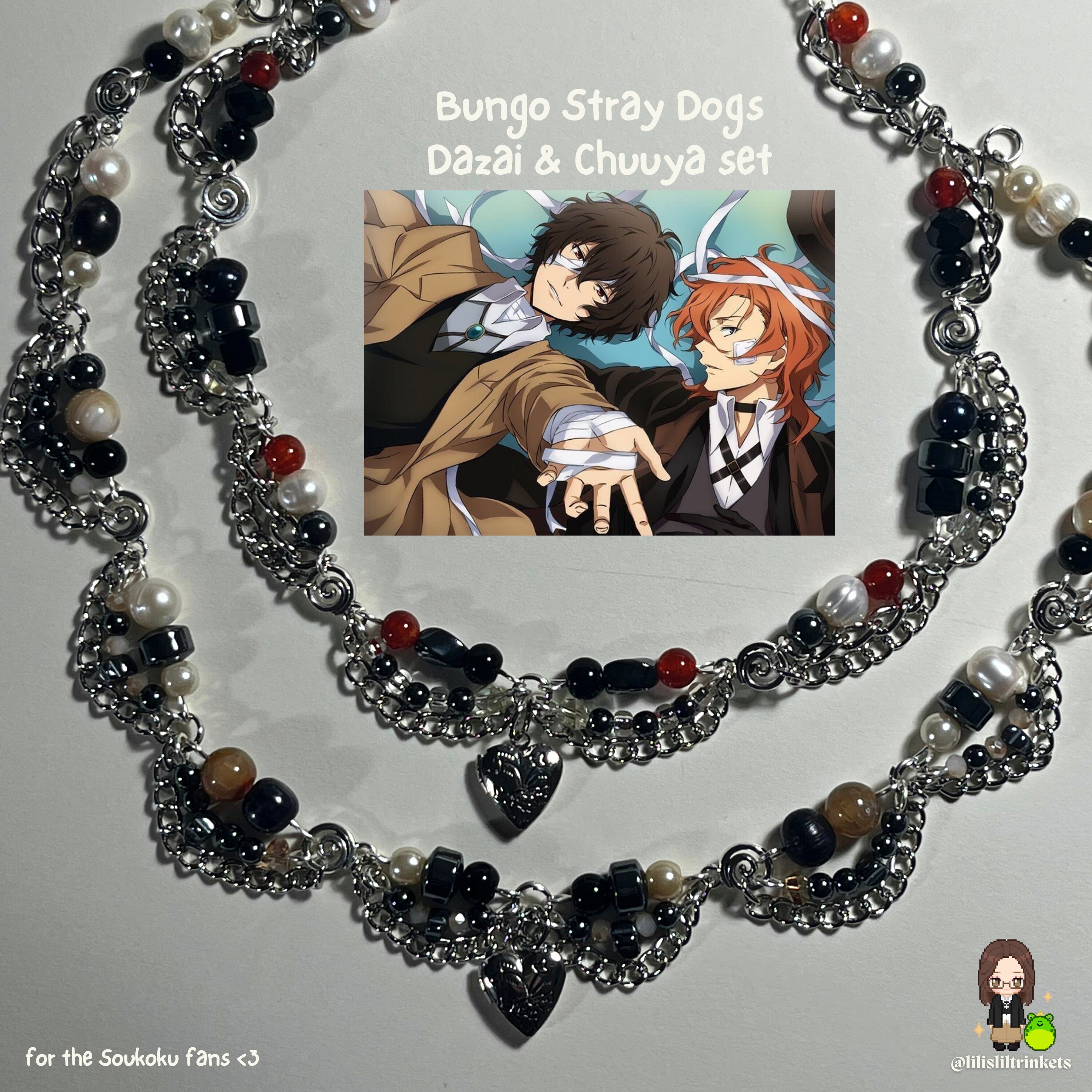 Anime hotsell couple necklaces