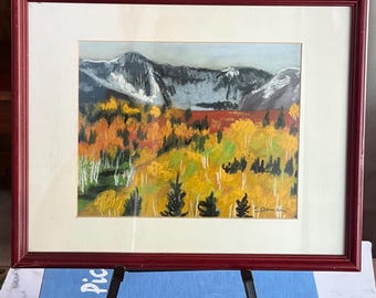 Sharon Orman Original Pastel, Framed, Fall in the Rockies, Pueblo, Colorado