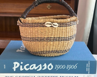 Cesta Bolga del mercado tejida a mano, fabricada en Ghana