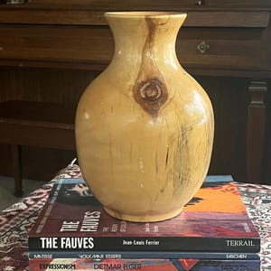 Handmade Colorado Aspen Wood Original Vase, 11 inch, by Aspen Creations Colorado