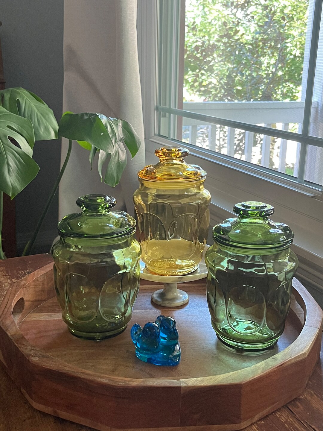 LE Smith Glass Canister/apothecary Jar Etsy
