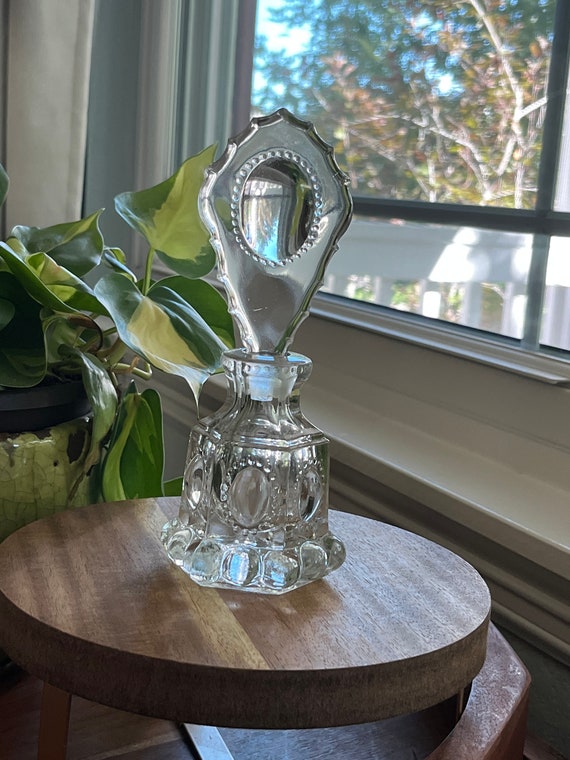 LE Smith Beaded Medallion Pattern Pressed Glass P… - image 2