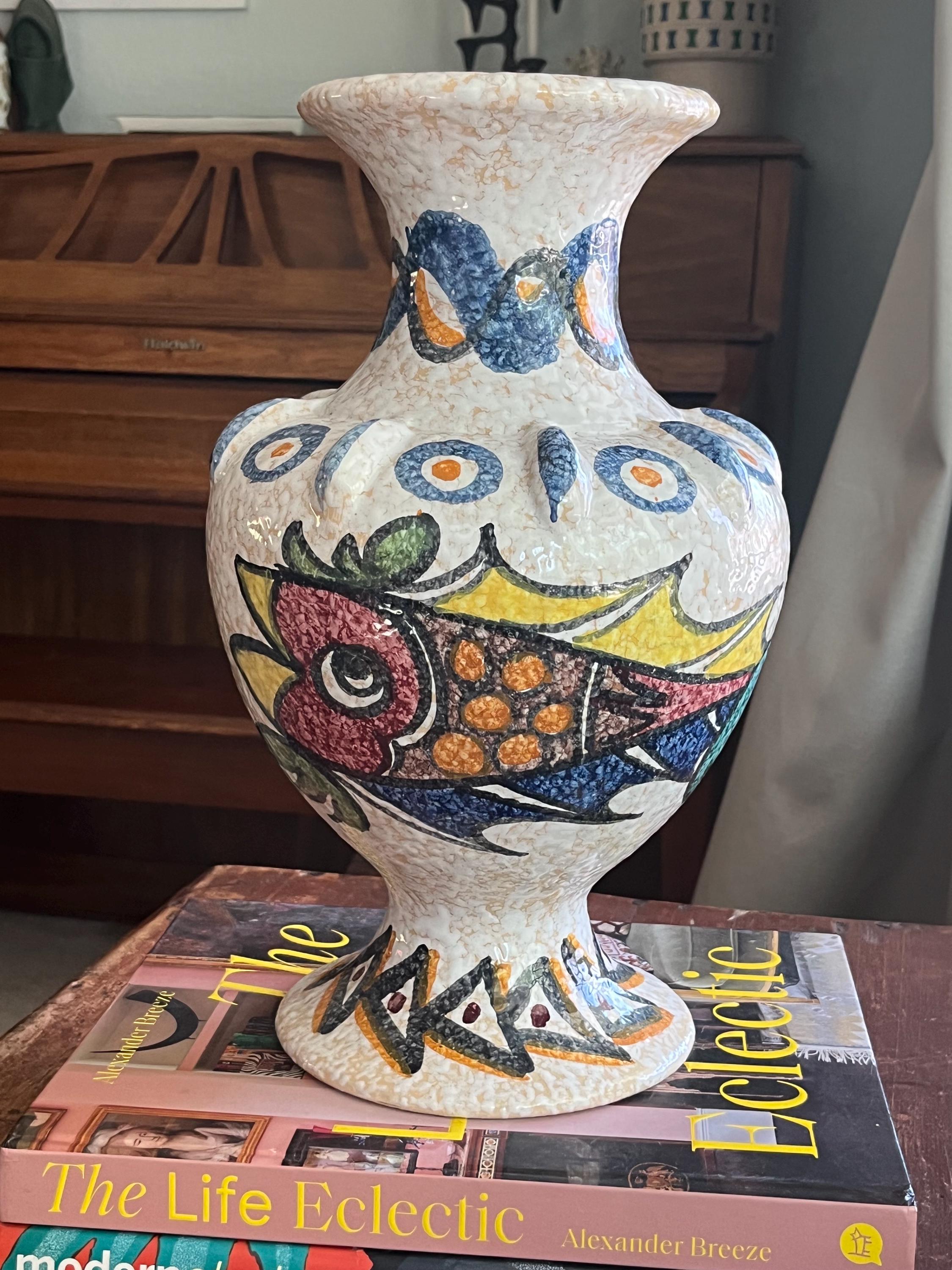 大型　花瓶　ポルトガル製 ハンドペイント陶器 フロアベース 大型 花瓶 ポルトガル製 ハンドペイント陶器 フロアベース