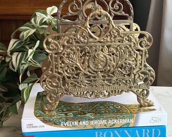 Vintage Brass Magazine Rack, Bradley and Hubbard, Ornate - Etsy