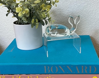Clear Glass Whale Paperweight, Vintage Viking or Rainbow