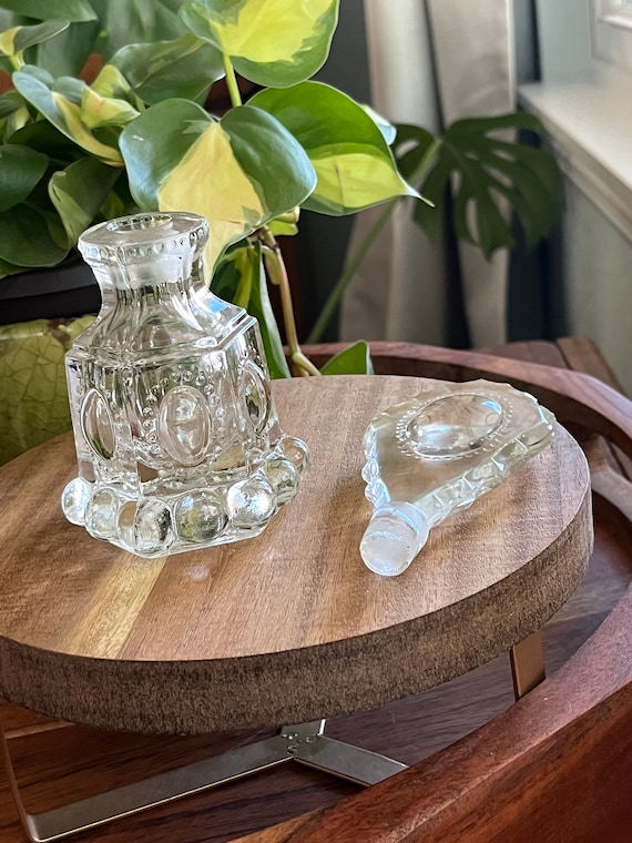 LE Smith Beaded Medallion Pattern Pressed Glass P… - image 3