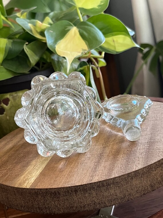 LE Smith Beaded Medallion Pattern Pressed Glass P… - image 4