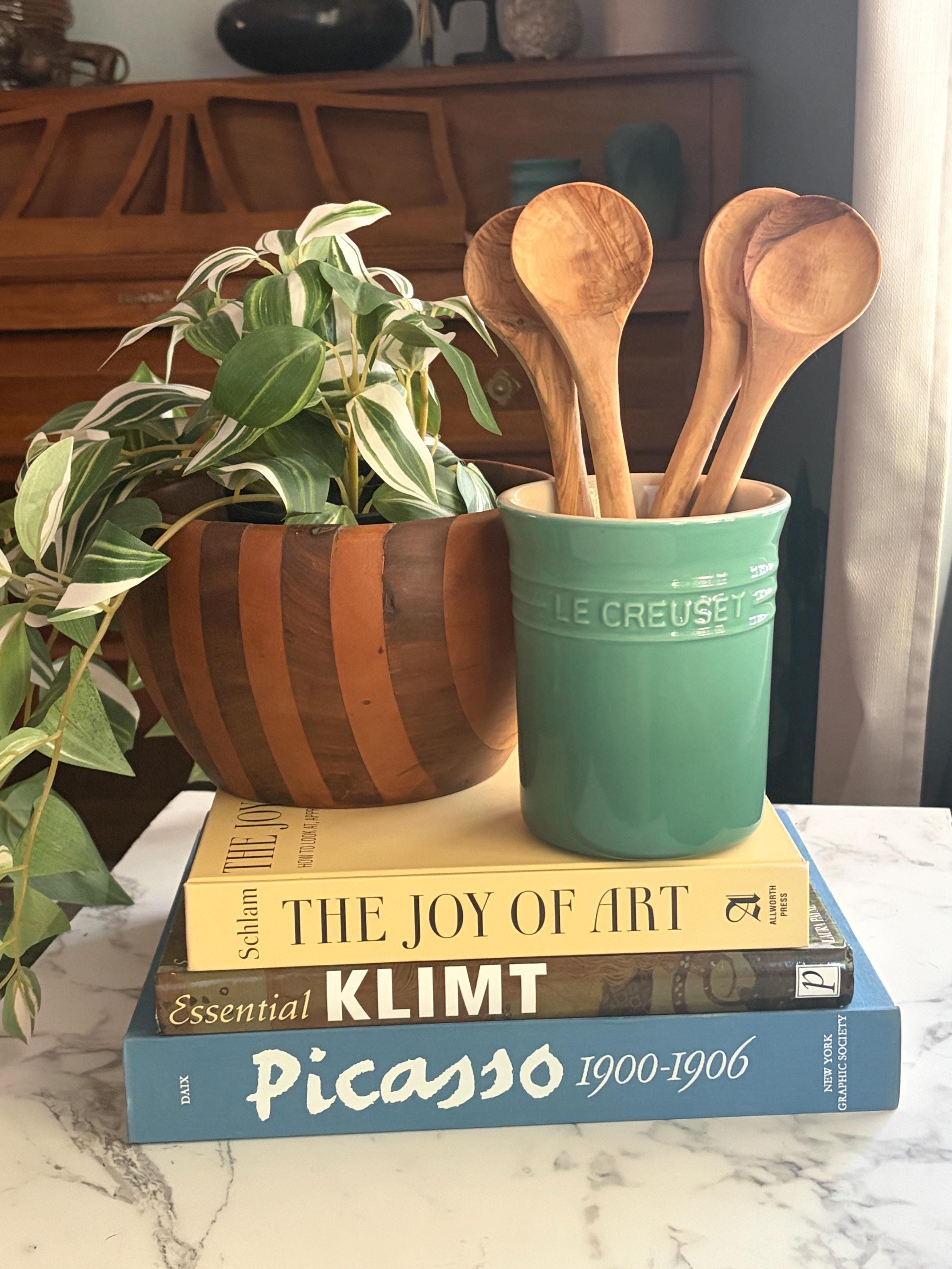 Le Creuset Stoneware Straight Sided Utensil Crock in Jade Green - Etsy