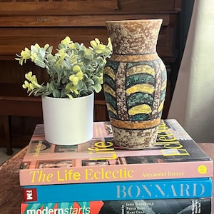 Italian Pottery Textured Vase, Textured Lava, marked Made in Italy
