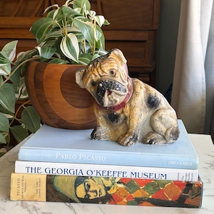 Vintage Chalkware Bulldog - Etsy
