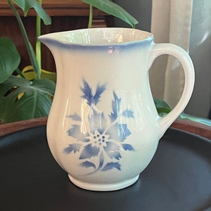 Arabia Finland Pitcher, Blue and White Aster Pattern