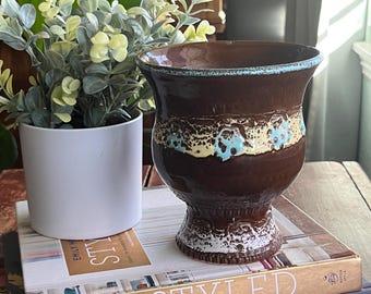 バラが飾られたヴィンテージのイタリア製陶器プランター - Etsy 日本