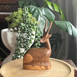Carved Wooden Antelope