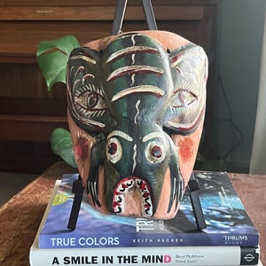 Vintage Nahua Carved Folk Art Mask, Guerrero Mexico