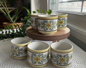 Set of 6 Otagiri handle less ceramic tea cups