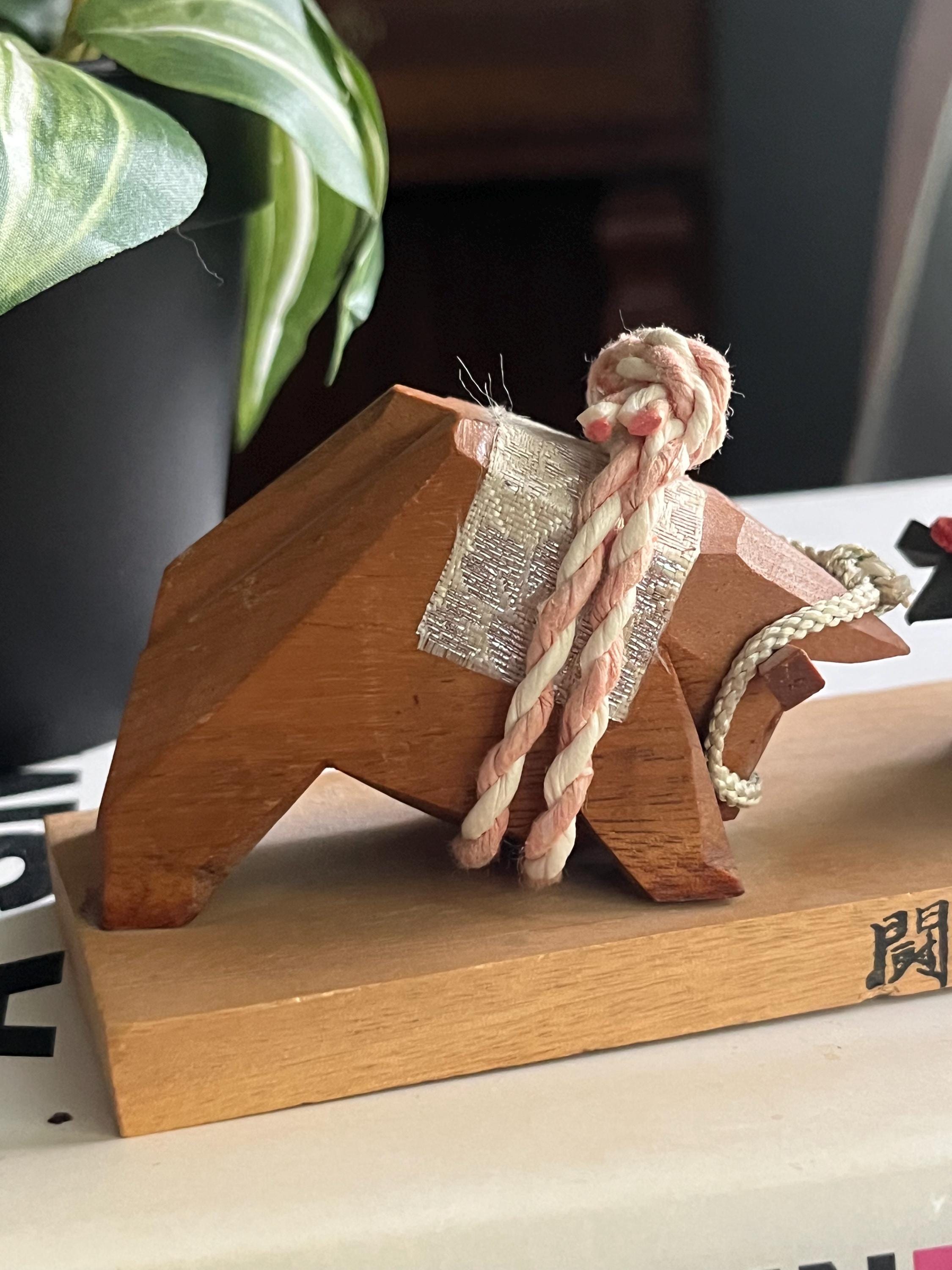 一刀彫り 木製 闘牛 木彫りの闘牛の雄牛一対、日本の一刀彫 - Etsy 日本