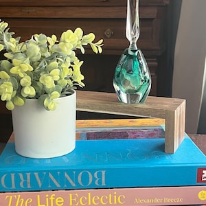 Vintage Handblown Art Glass Perfume Bottle, Signed with stopper