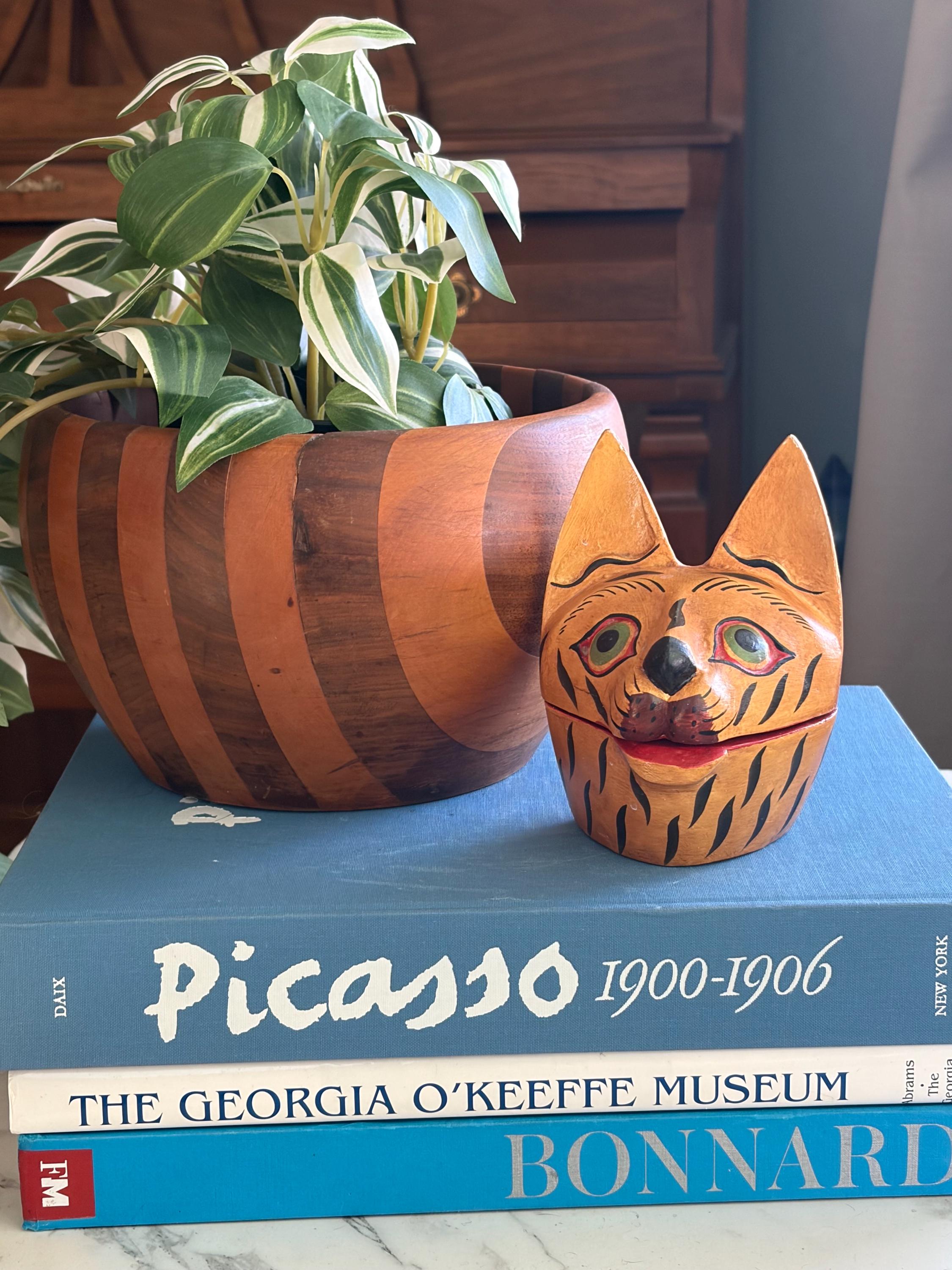 Hand Painted Wooden Box Cat - Etsy