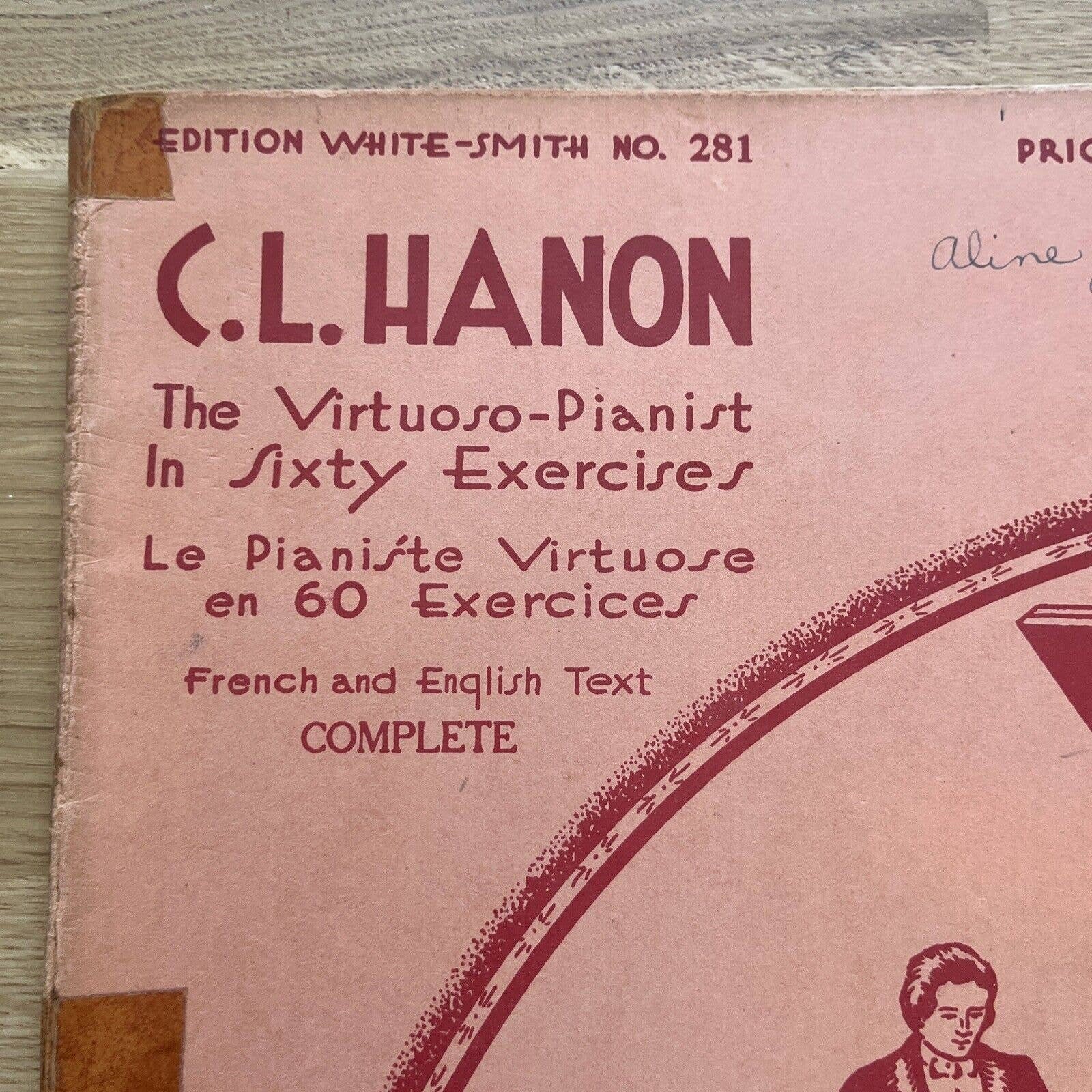 Antique the Virtuoso Pianist in 60 Exercises by Hanon French & English No.  281 
