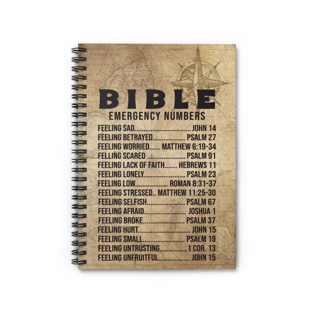 Bible Verse Spiral Notebook Ruled Line - Etsy