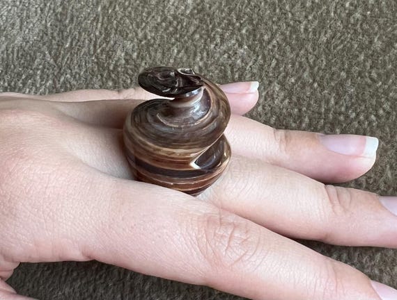 ARJ-45 shell ring, whole shell ring, hand made, p… - image 3