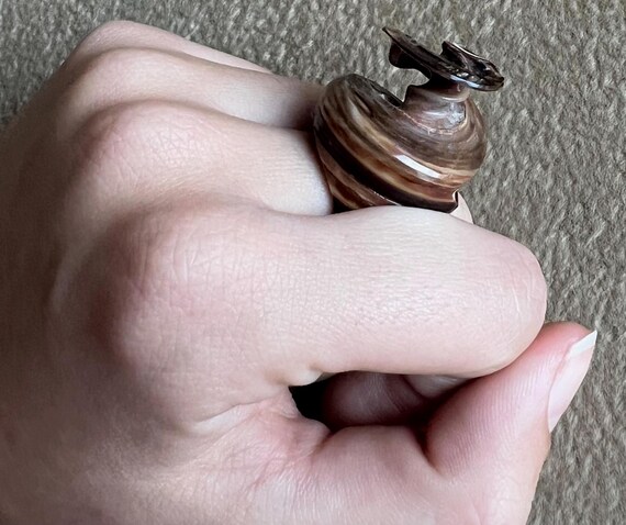 ARJ-45 shell ring, whole shell ring, hand made, p… - image 4